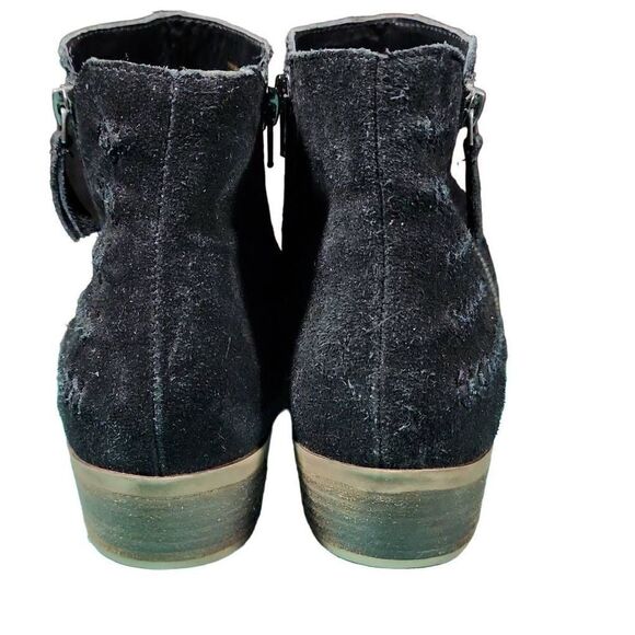 Kensie Women's Black Suede Leather Side Zip Granger Ankle Boots Size 11 - Picture 6 of 9